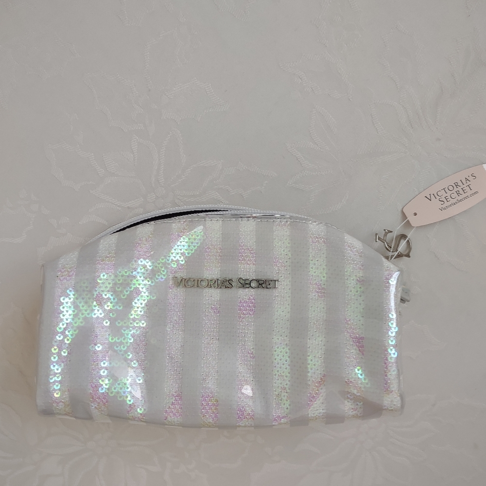 Victoria's Secret sequins cosmetic bag